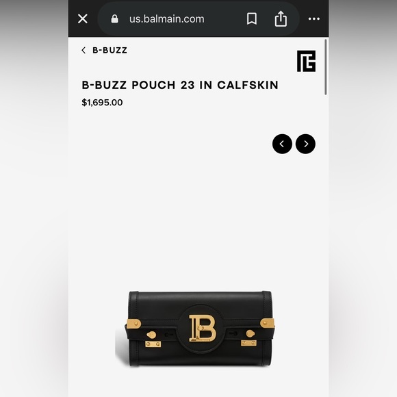BALMAIN B-Buzz 23 Crossbody Pouch- Authentic - Picture 9 of 9